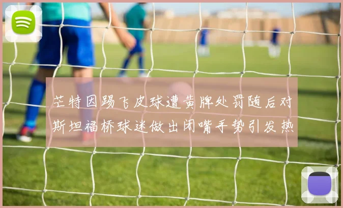 芒特因踢飞皮球遭黄牌处罚随后对斯坦福桥球迷做出闭嘴手势引发热议